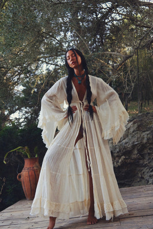 Sunwashed Raw Organic Cotton Kimono