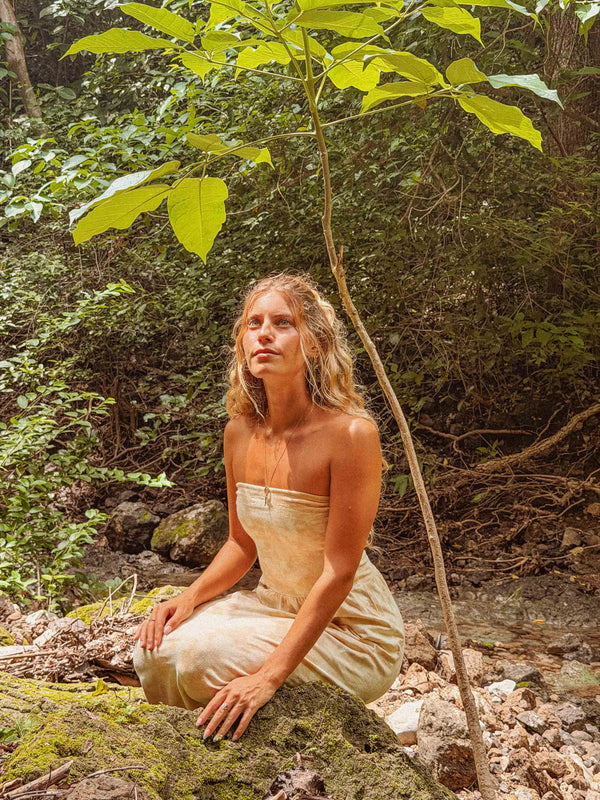 Falda/Vestido de yoga de cáñamo y algodón orgánico – Teñido a mano