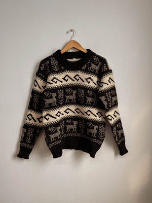 Nordic Reindeer Wool Sweater