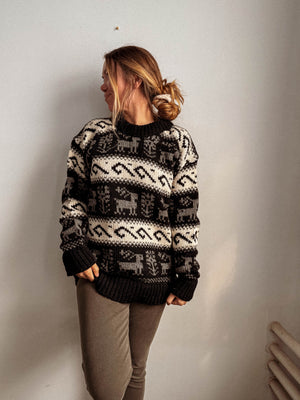 Nordic Reindeer Wool Sweater