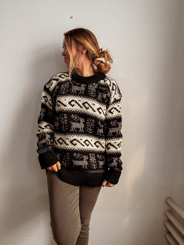 Nordic Reindeer Wool Sweater