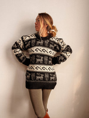 Nordic Reindeer Wool Sweater