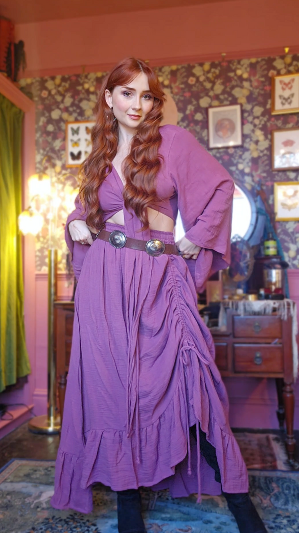 Valentina Cinch Skirt: Organic Cotton Bamboo