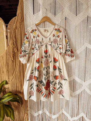 September Embroidered Dress