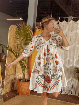 September Embroidered Dress