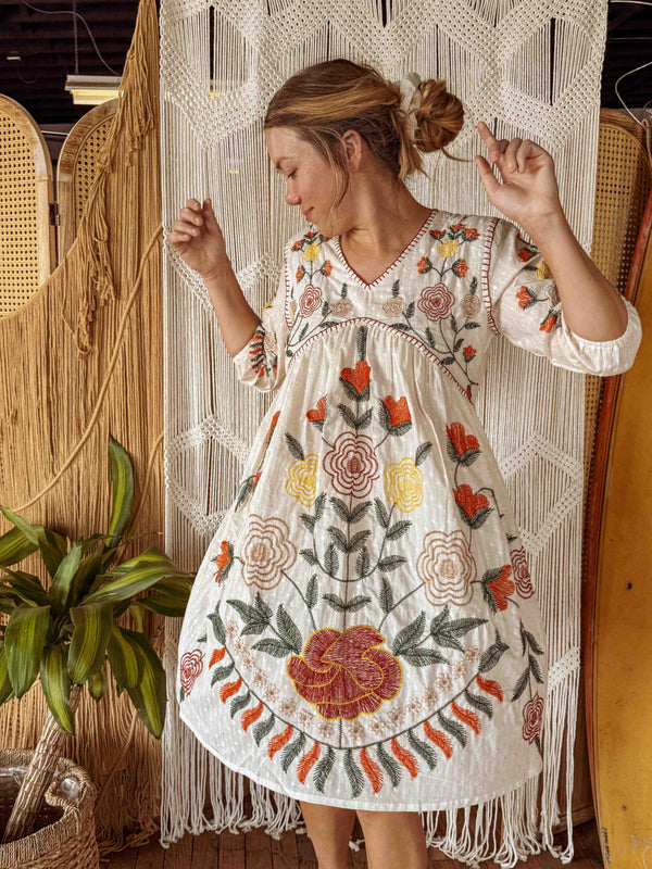 September Embroidered Dress