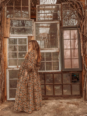 Marlowe Organic Cotton Hand Block Printed Dress