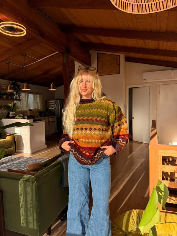 Otto Hand-Knitted Wool Earthy Sweater