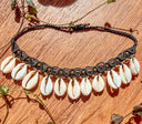 Macrame Shell Dangle Anklet