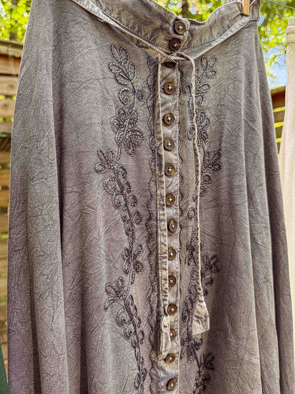 Santina Button Skirt