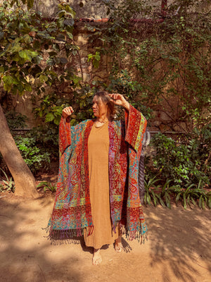 Abundancy Wool Reversible Kimono Jacket