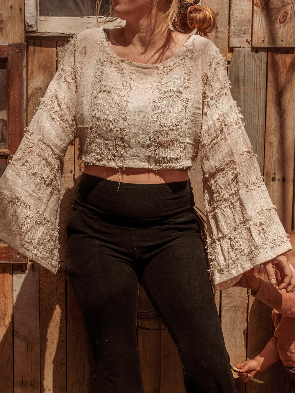 Mesh Grunge Bell Crop Top