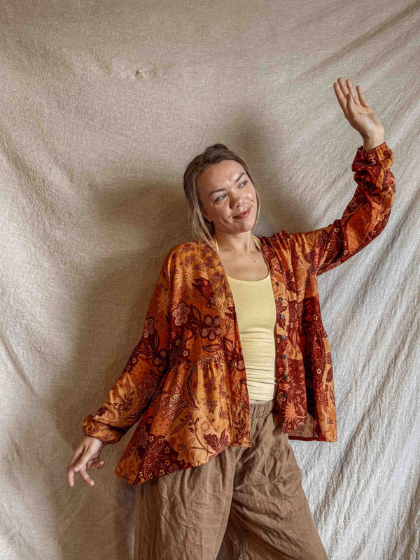 Greta Bohemian Waterfall Blouse