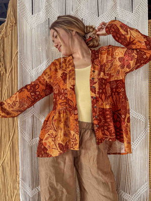 Greta Bohemian Waterfall Blouse