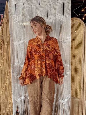 Greta Bohemian Waterfall Blouse
