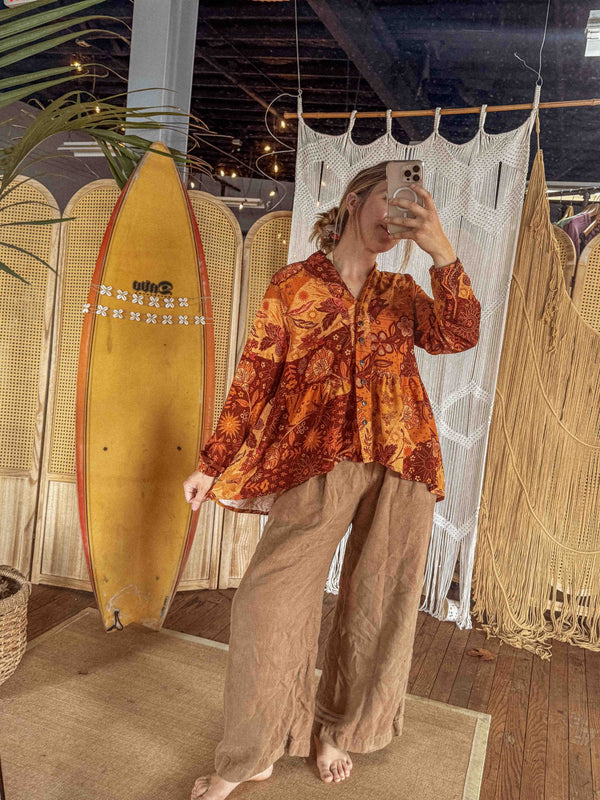 Greta Bohemian Waterfall Blouse