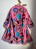 Reversible Pipa Long Embroidered Velvet Jacket