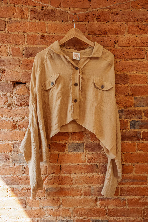 Organic Cotton Bamboo Crop Shacket