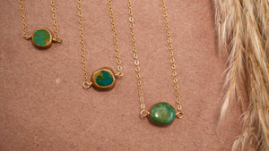 Natural Turquoise Necklace | 14K Gold Filled