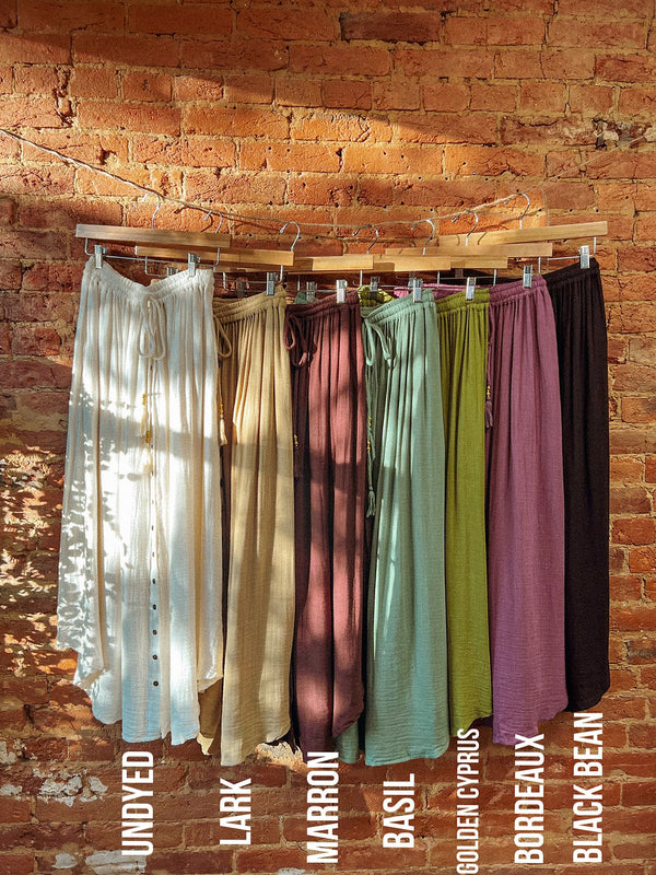 Lani Organic Cotton Bamboo Button Skirt