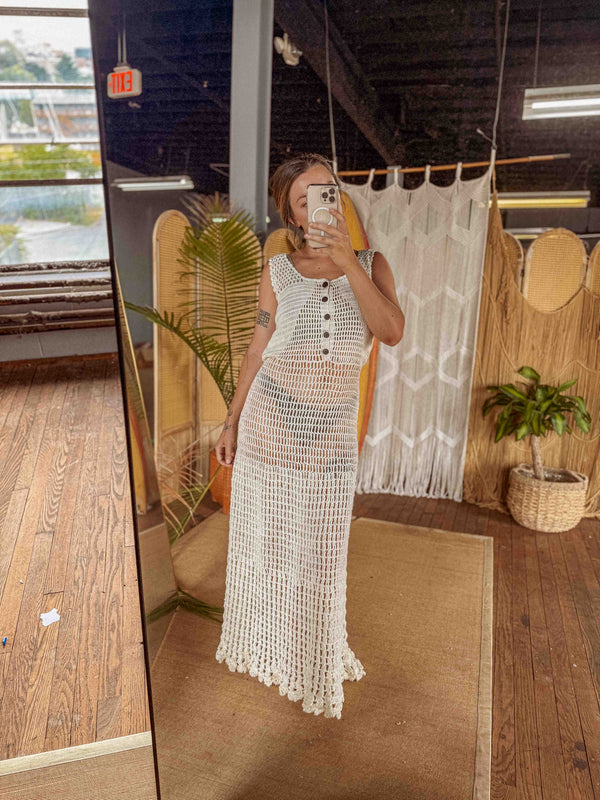 Robe crochetée à la main d'inspiration vintage Viva