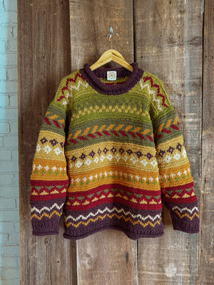 Otto Hand-Knitted Wool Earthy Sweater