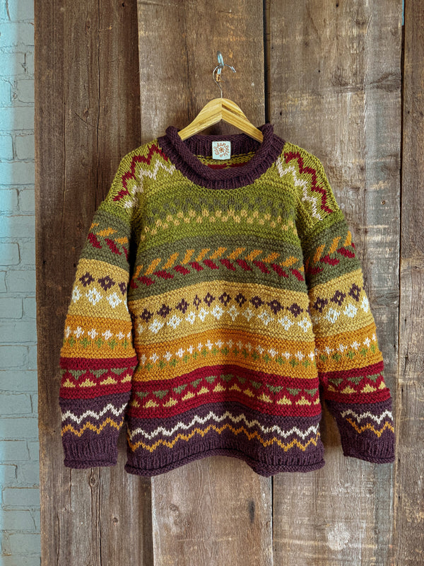 Otto Hand-Knitted Wool Earthy Sweater