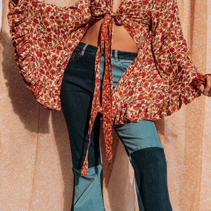 Simona Bell Sleeve Wrap top