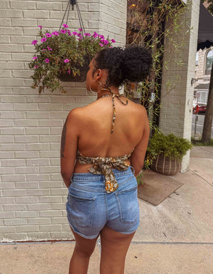 Block Printed Bralette Organic Cotton