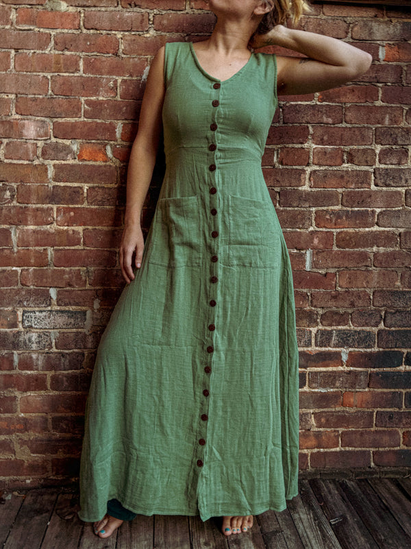 Meadow Organic Cotton Bamboo Button Dress