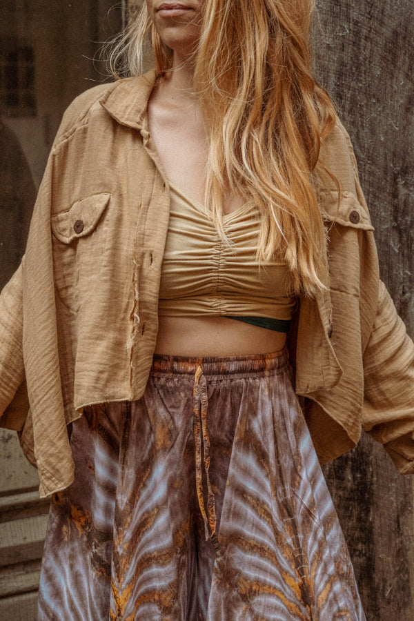 Organic Cotton Bamboo Crop Shacket