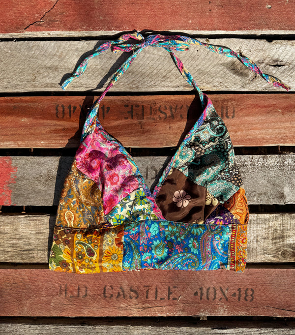 Recycled Patchwork Bralette