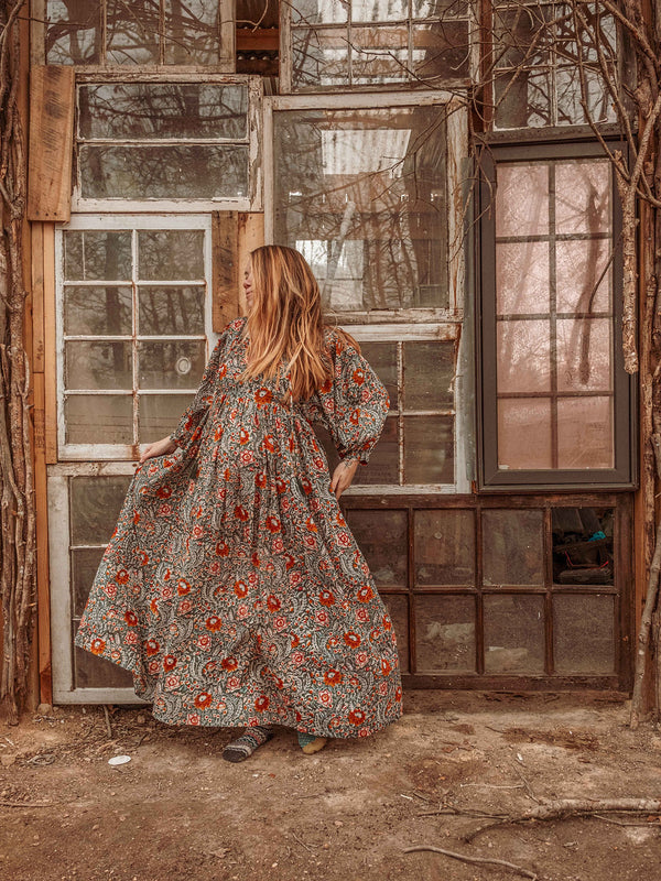 Marlowe Organic Cotton Hand Block Printed Dress