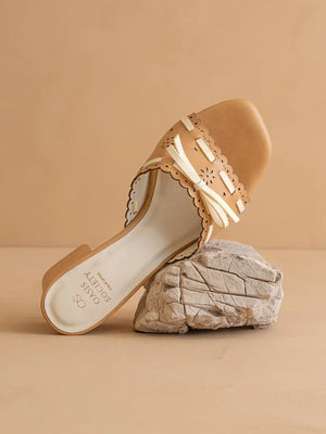 The Breda Tan | Sweet Low Heel Sandal