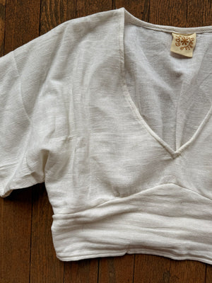Jala Cotton Woven Crop Top