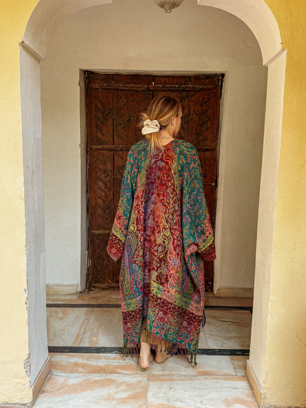 Abundancy Wool Reversible Kimono Jacket