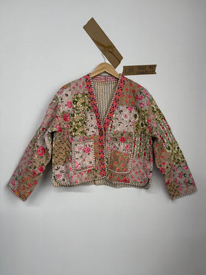 Matilda Cropped Kantha Cardigan