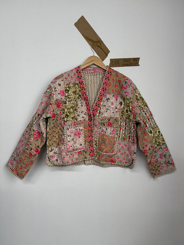 Matilda Cropped Kantha Cardigan
