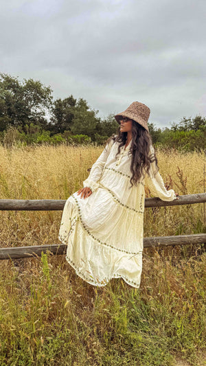 Giovanna Dress Hand Embroidered Cotton