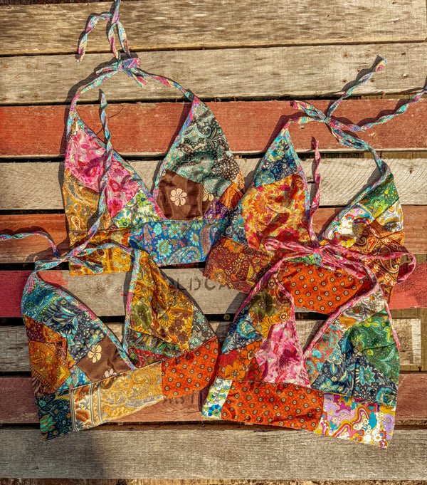 Recycled Patchwork Bralette