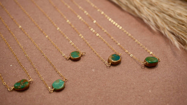 Natural Turquoise Necklace | 14K Gold Filled