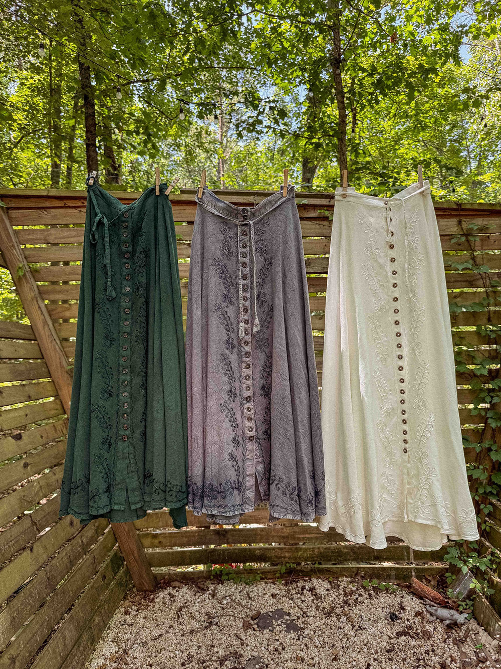 Santina Button Skirt