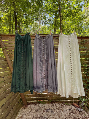 Santina Button Skirt