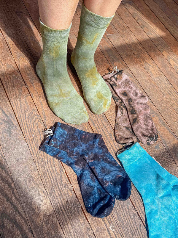 Bamboo Cotton Hand Dyed Socks
