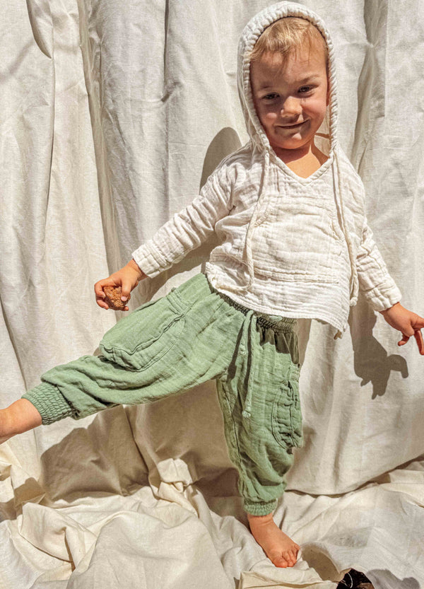 Pantalones deportivos Mini Moonstone: Algodón orgánico y bambú