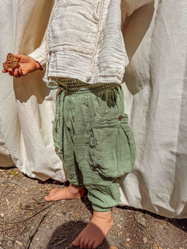Pantalones deportivos Mini Moonstone: Algodón orgánico y bambú