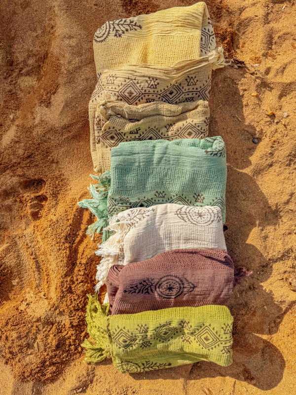 Salty Shakka Block Printed Sarong + Scarf