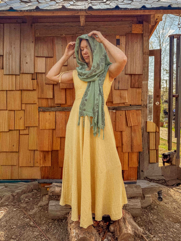 Salty Shakka Block Printed Sarong + Scarf