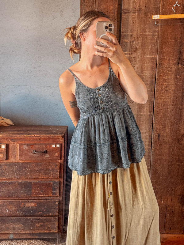 Katydid Button Flowy Top