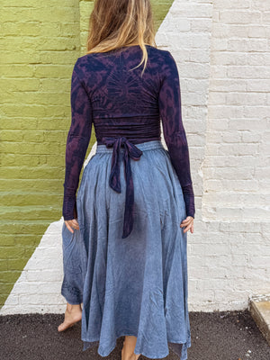 Zuri Hand-Dyed Wrap Top